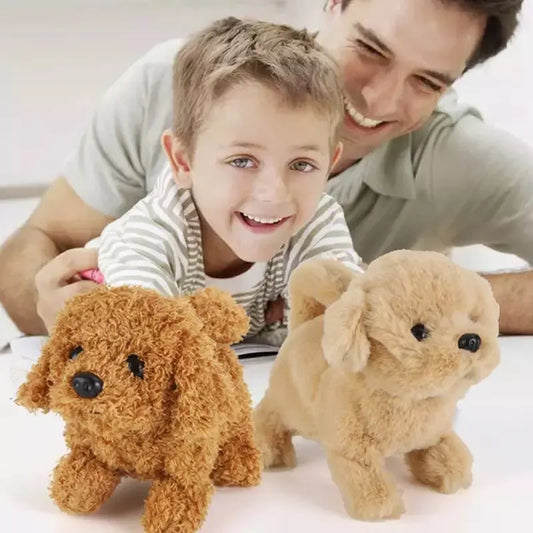 Baby Toy Dog That Walks Barks Tail Wagging Plush Interactive Electronic Pets